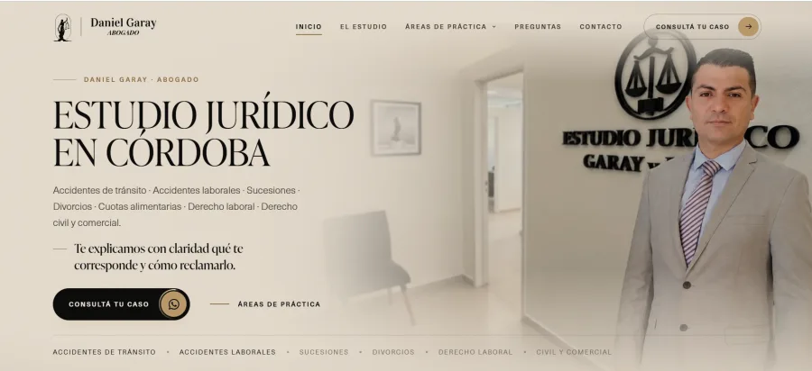 Sitio web de Abogado Daniel Garay — Cordoba