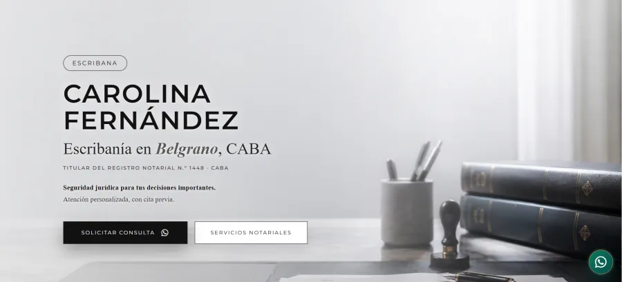 Sitio web de Escribanía CF — Barrio Belgrano