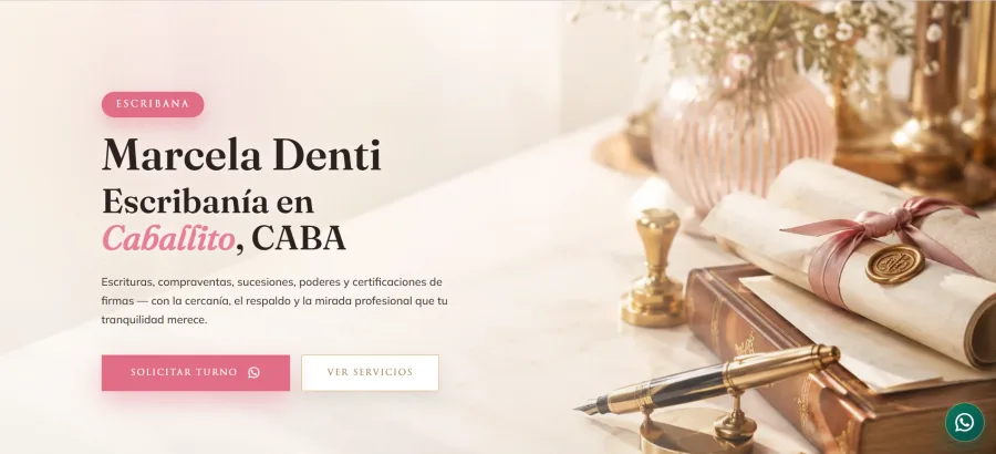 Sitio web de Escribanía Denti