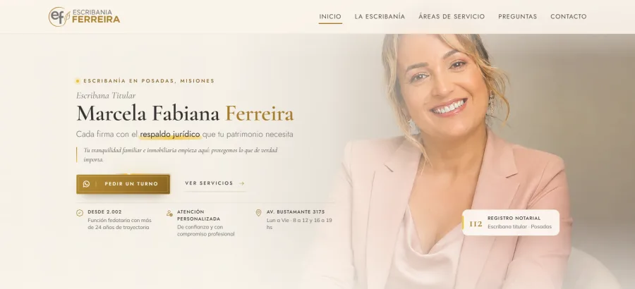 Sitio web de Escribania Ferreira — Posadas