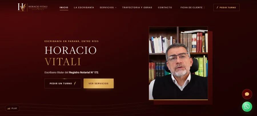 Sitio web de Escribania Vitali — Paraná