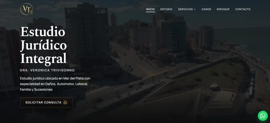 Sitio web de Estudio Jurídico Veronicatrivisonno