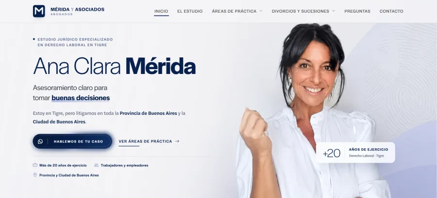 Sitio web de Estudio Merida y Asociados — Tigre