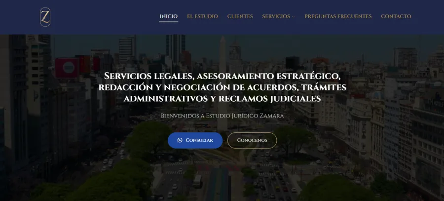 Sitio web de Estudio Zamara
